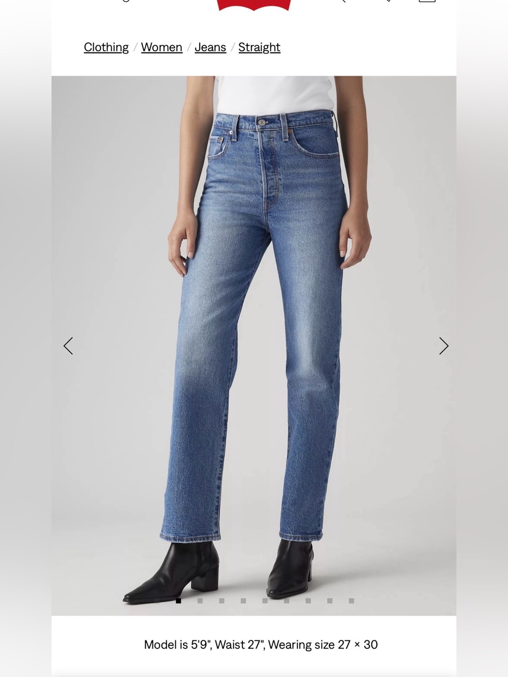 LEVIS Ribcage Straight-Leg Ankle 27”